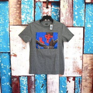 Unisex Old Navy Marvel T-Shirt Comics Spider-Man Meme Graphic SMALL Gray NEW